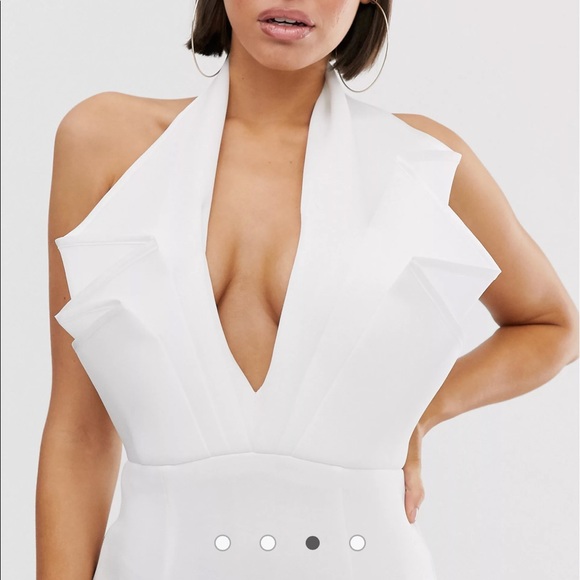 NEW! Asos Halter Orgami Side Zip Pencil Midi Dress - Picture 2 of 9